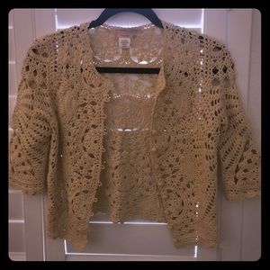 Max Azria Collection Crochet Jacket cardigan